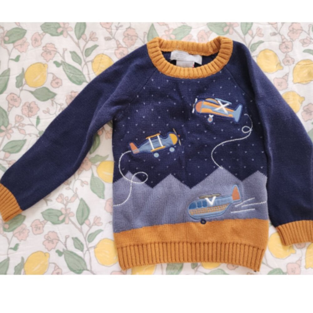 New 100% Cotton Decorated Sweater (boy's), 3T size